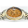 Image 8 : Rolex Men's Two Tone Champagne Linen Datejust Wristwatch