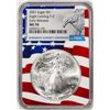 Image 1 : 2021 Type 2 $1 American Silver Eagle Coin NGC MS70 Early Releases Flag Core