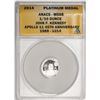 Image 1 : 2014 Proof 1/10 oz Platinum JFK Apollo 11 Anniversary Medal ANACS MS68