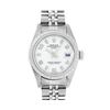 Image 1 : Rolex Ladies Stainless Steel White Arabic Datejust Wristwatch
