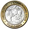 Image 1 : .999 Silver Four Queens Casino Hotel Las Vegas $10 Limited Edition Gaming Token