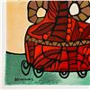 Image 2 : Ben Simhon "Blue Flowers" Limited Edition Serigraph On Paper