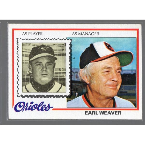 Earl Weaver 1978 Topps #211