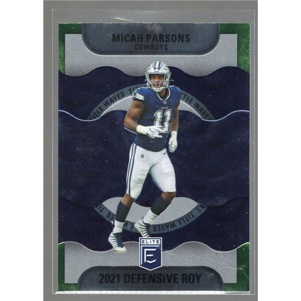 Micah Parsons 2022 Panini Donruss Elite Title Waves Green #TW7