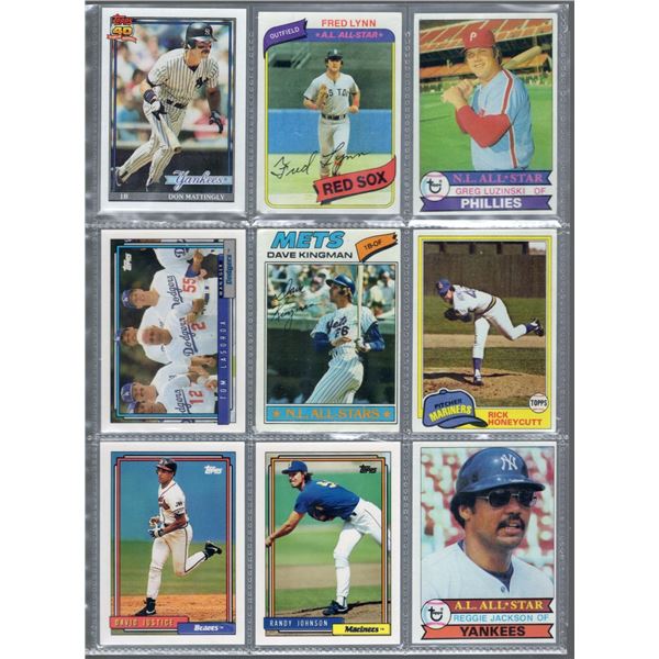 MLB Stars of the 70's, 80's, and 90's. Reggie Jackson, Don Mattingly, Fred Lynn, Greg Luzinski, Tomm