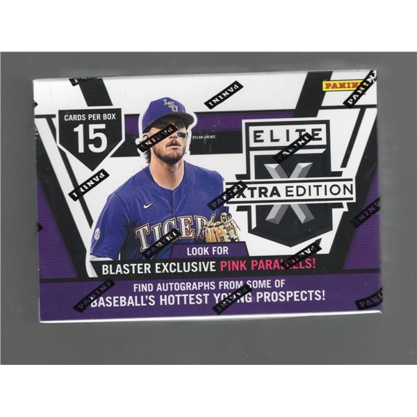 2023 Panini Elite Extra Edition Baseball Blaster Box. 2 Autograph or Memorabilia Cards Per Box on Av