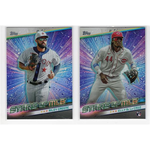 Elly De La Cruz Rookie Card and Riley Greene Stars of MLB 2024 Topps