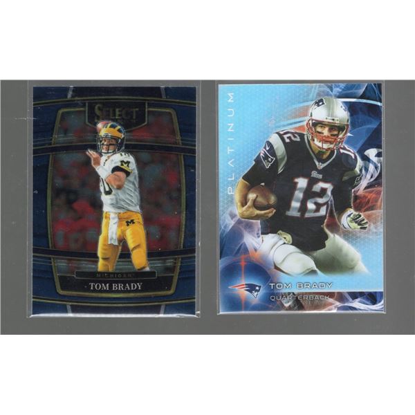 Lot of 2 Tom Brady Cards 2015 Topps Platinum #5 & 2022 Select Draft Picks #32