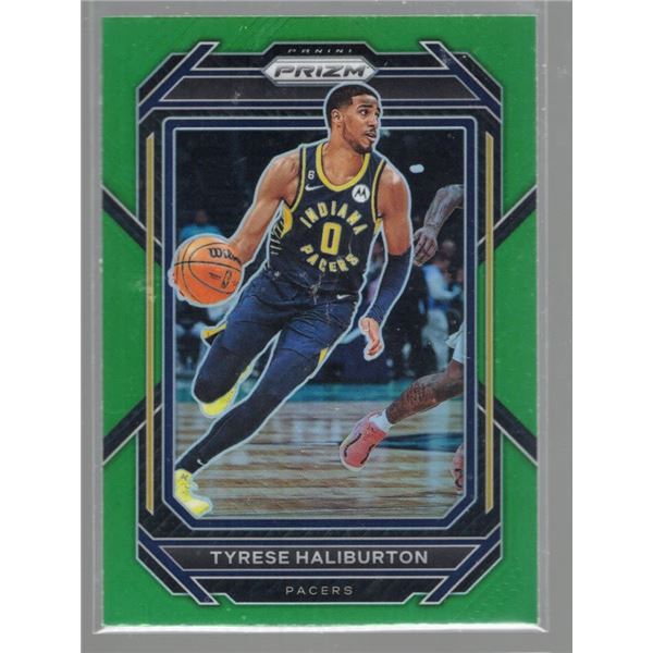 Tyrese Haliburton Green Prizm 2022-23 Panini Prizm #93