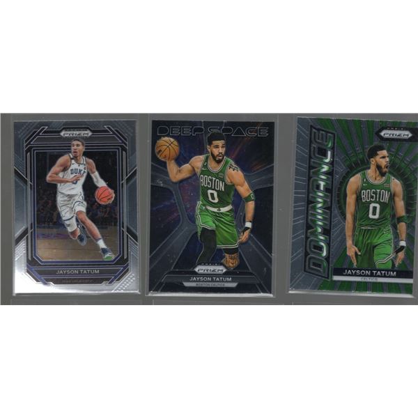 Lot of 3 Jayson Tatum Panini Prizm Cards