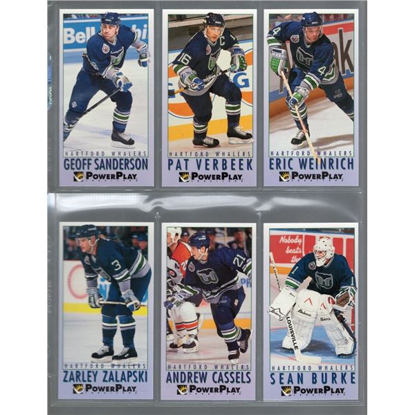 6 Hartford Whalers Cards!! 1993 Cards. They moved from Hartford to Carolina in 1997. Zarley Zalapski