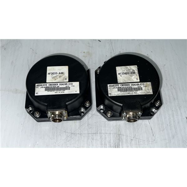 Lot of (2) Mitsubishi #OSA24R-C10 Encoders