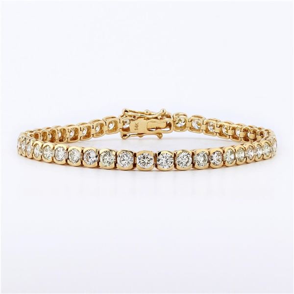 8.45 ctw Diamond 14K Yellow Gold Tennis Bracelet