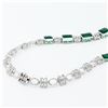 Image 2 : 67.28 ctw Emerald and 7.22 ctw Diamond 18K White Gold Necklace