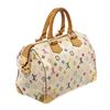 Image 3 : Louis Vuitton White Multicolor Monogram Leather Speedy 30 Satchel Bag
