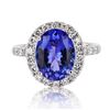 Image 1 : 3.65 ctw Tanzanite and 1.11 ctw Diamond Platinum Ring