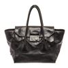 Image 2 : Prada Glace Black Calf Leather Flap Shoulder Bag