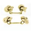 Image 7 : Men's 14k Yellow Gold 0.10 ctw Diamond Polished Love Knot Reversible Cuff Links