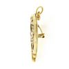 Image 5 : Antique 14k Yellow Gold Open Work w/ Seed Pearl on Turquoise Pin Brooch Pendant