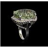 Image 4 : 14KT White Gold 37.65 ctw Quartz and Diamond Ring