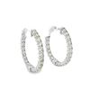 Image 1 : 2.44 ctw Diamond Hoop Earrings - 14KT White Gold