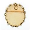 Image 2 : Vintage 14k Gold Speidel Bros. Oval Painted Portrait Pearl Framed Brooch Pendant