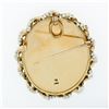 Image 3 : Vintage 14k Gold Speidel Bros. Oval Painted Portrait Pearl Framed Brooch Pendant