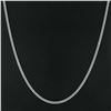 Image 3 : NEW Unisex Solid 14k White Gold 3.3mm 24" Miami Cuban Curb Link Chain Necklace