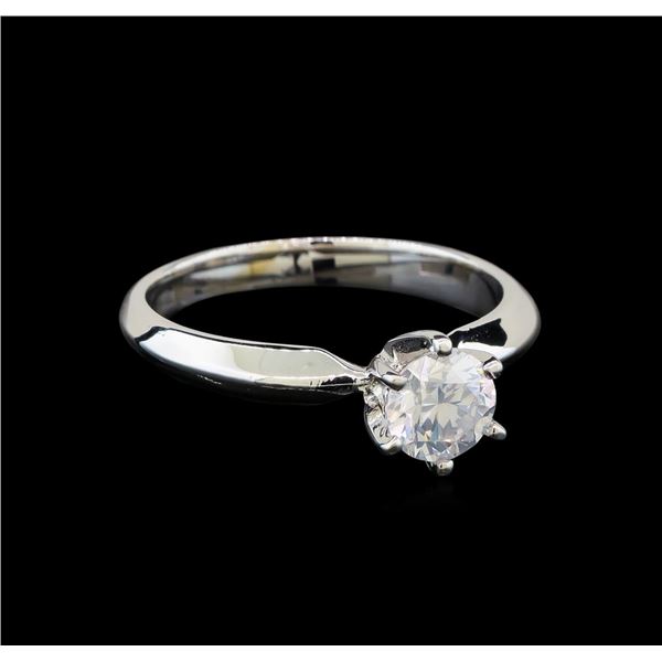 14KT White Gold 0.65 ctw Round Cut Diamond Solitaire Ring