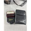 Image 3 : Vintage Canon T70 Film Camera, Vivitar Zoom 28-135mm, Canon 277T Flash & Ca