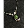 Image 2 : Sterling Necklace w/ Jade Stone Pendant