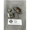 Image 1 : Vintage Sterling Brooch, Sterling Heart Locket & Silver Filagree Brooch