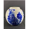 Image 3 : Vintage Royal Cauldron 'Willow" Bristol Ironstone Flow Blue Ginger Jar Tea Caddy  - Made in England