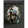 Image 2 : Pretty Genuine Paua Shell Salt & Pepper Set - Handcrafted by Fiordland New Zealand