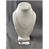 Image 1 : 14K Solid White Gold Double Oval Link Chain Necklace 18" Signed - Marked & Tested