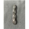 Image 2 : Vintage .835 Silver Filgaree Panel Hinge Bracelet Safety Clasp - 7" - 9.8 Grams - Marked & Tested