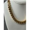 Image 2 : High Quality Signed D'Orlan Gold Rhinestones Link Necklace 2 Snap Clasps - 16.5"