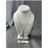 Image 1 : Native American Handmade Sterling Silver 2 1/4" Feather Pendant Signed 18" 925 Chain Marked & Tested