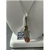 Image 2 : Native American Handmade Sterling Silver 2 1/4" Feather Pendant Signed 18" 925 Chain Marked & Tested