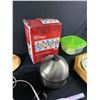 Image 3 : Lot of Household Goods ( Clock, Towel Holder, Containers, Lighting, and Steamer)