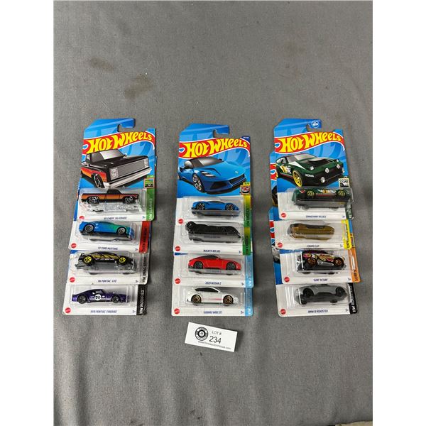 Lot of 12 Hotwheels Still Sealed in Original Boxes
