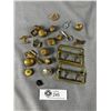 Image 1 : Vintage Brass Lot, Belt Buckles, Buttons, Cuff Links, etc