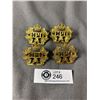Image 1 : 4 Vintage Canada Post Officer Cap Badges WWII Era