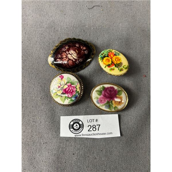 Antique Bouqet Flower Brooch Lot