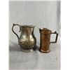 Image 2 : Brass + Copper Lot  (Jugs, Lidded Jugs, Small Vase, etc)