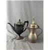 Image 2 : Metal Lot (Genie Lamp, Lidded Pour Jug, Lidded Teapot