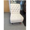 Image 1 : Very Nice Cream Tufted Sitting Chair Excellent Condition Out of Local Estate NO SHIPPING