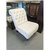 Image 2 : Very Nice Cream Tufted Sitting Chair Excellent Condition Out of Local Estate NO SHIPPING