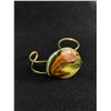 Image 1 : Vintage Unique Art Glass Cuff Bangle, Original Patina, No Damages