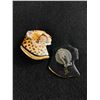 Image 2 : Pair of Hand Painted Designer Leopard Heads Clip on Earrings Signed